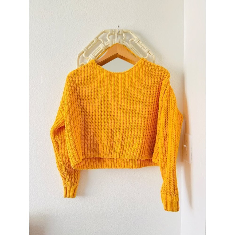 Hollister Chunky Yellow Kit Sweater Sz S